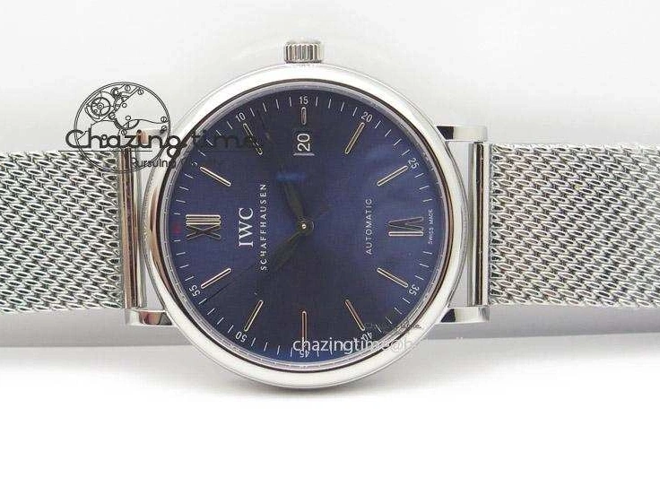 MIROTIME 0414 Portofino SCHAFFHAUSEN SS MKF 1:1 Best Edition Blue Dial On Mesh Bracelet A Versatile 7338